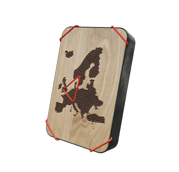 Andenken, Souvenirs und Mitbringsel mit dem Europa-Questlog aufbewahren. Wandschmuck, Dekoration und das perfekte Geschenk für Reiseliebhaber.