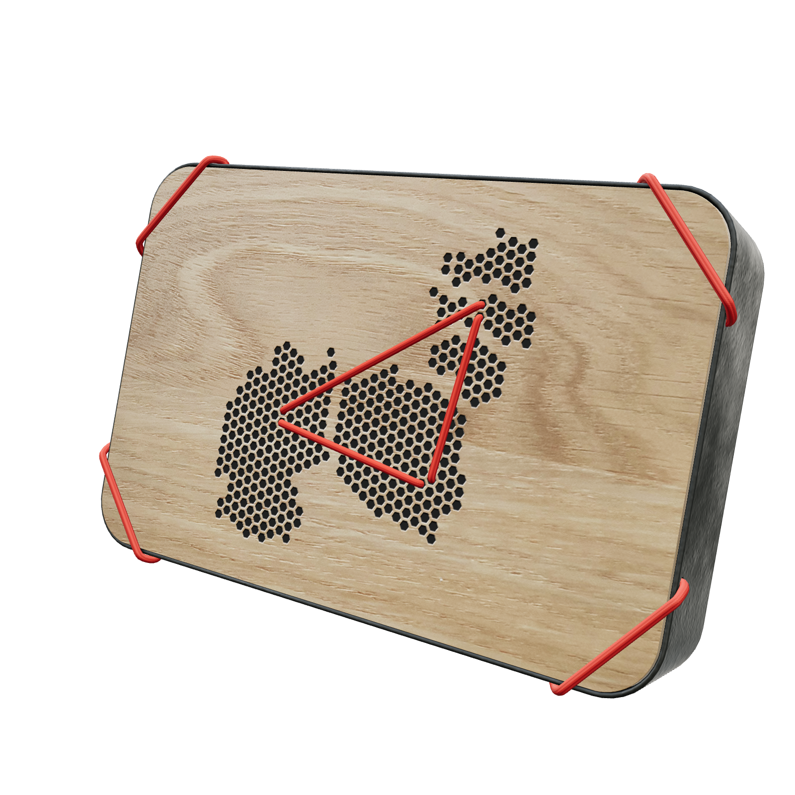 Questlog Holzbox mit dem Umriss von Deutschland, Polen und dem Baltikum