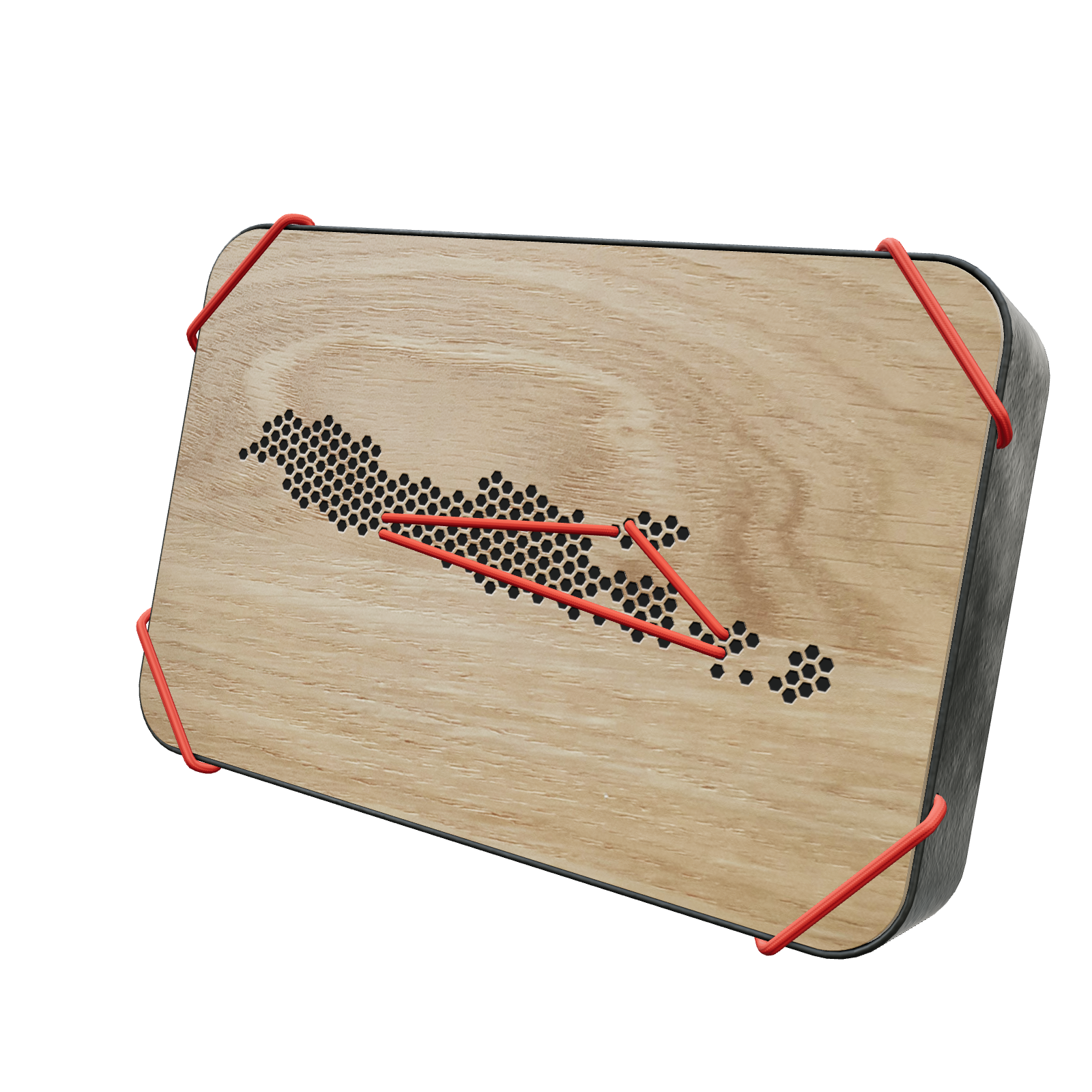 Questlog Holzbox mit dem Umriss von Java, Bali und Lombok