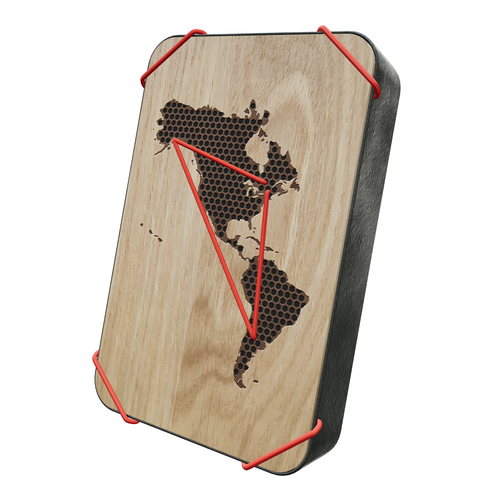 Erinnerungsbox für Reisen: Andenken, Souvenirs und Mitbringsel mit dem Nord- und Südamerika-Questlog aufbewahren. Wandschmuck, Dekoration und das perfekte Geschenk für Reiseliebhaber.
