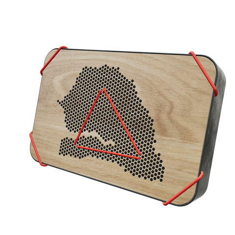 Questlog Erinnerungsbox mit Senegal-Umriss aus Hexagonen